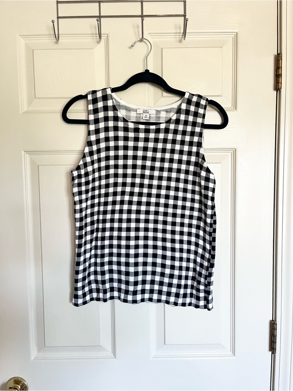 croft & barrow Black and White Gingham Tank